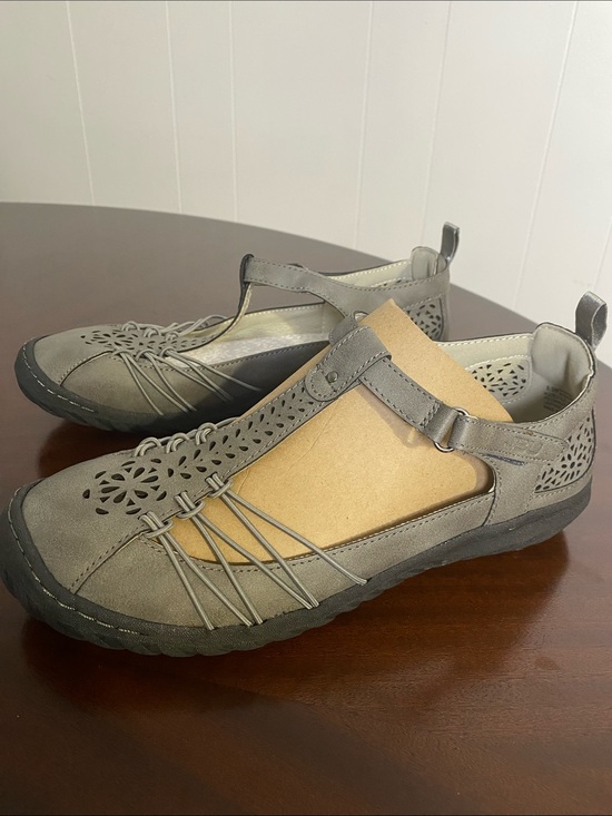 JBU Shoes - JBU Gray Cutout Mary Jane Comfort Flats 8.5 wide